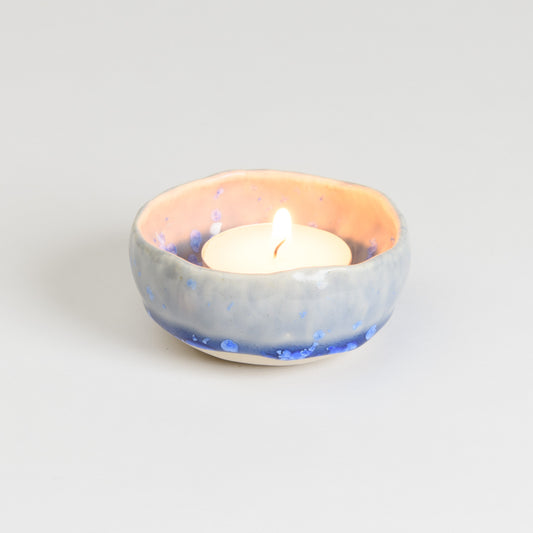 Tealight Holder - Crystal Blue