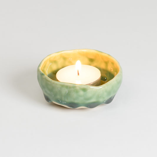 Tealight Holder - Crystal Moss