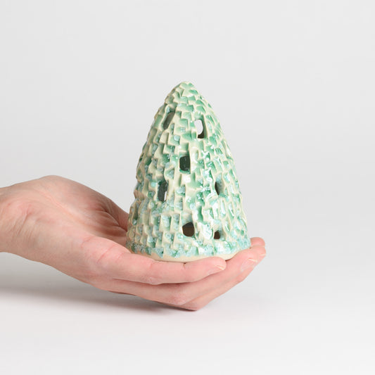 Christmas Tree - Carved Medium Mint