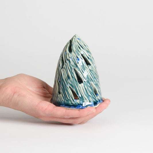 Christmas Tree - Carved Medium Teal