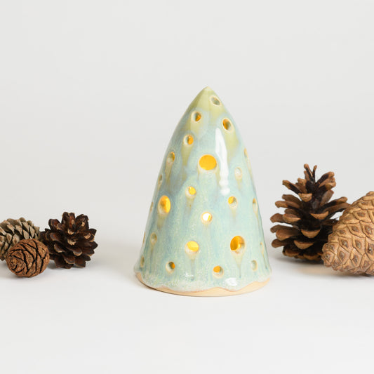 Christmas Tree - Carved Large Seafoam