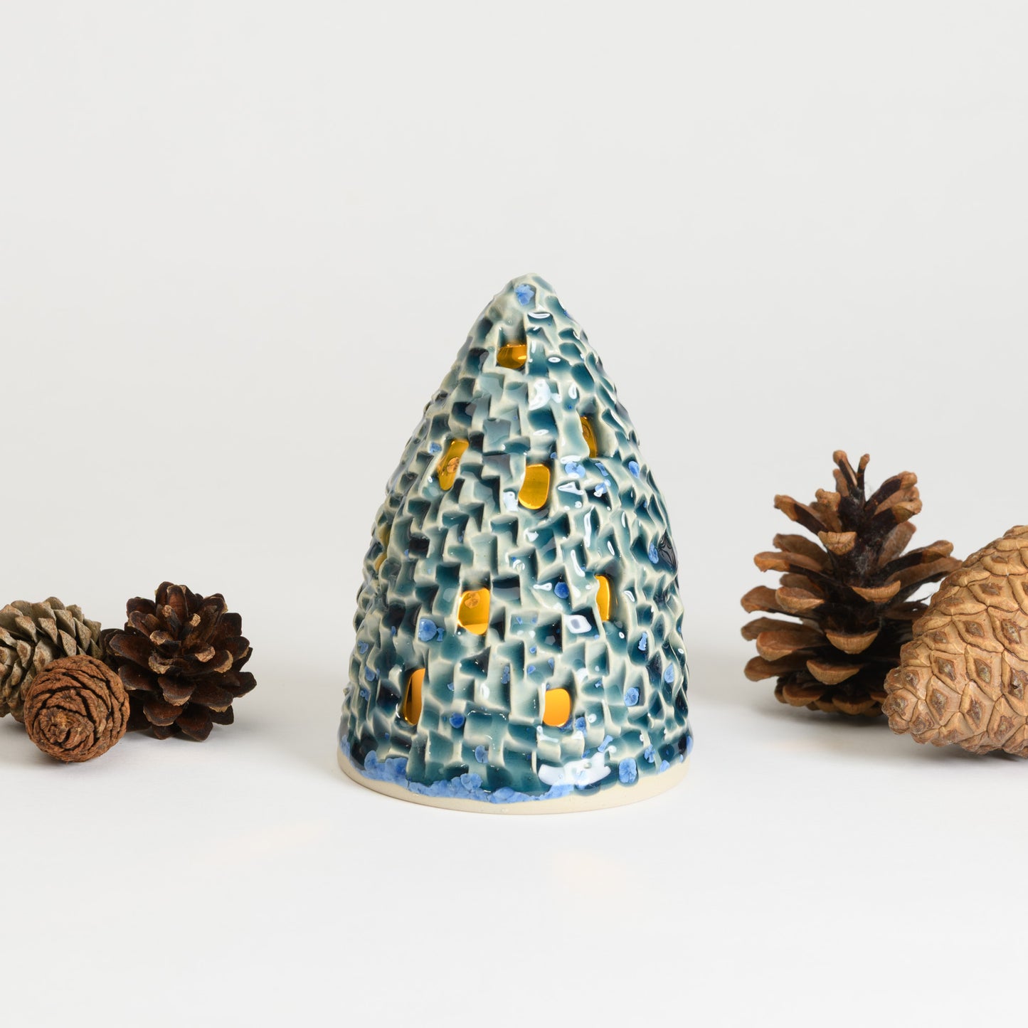 Christmas Tree - Carved Medium Teal