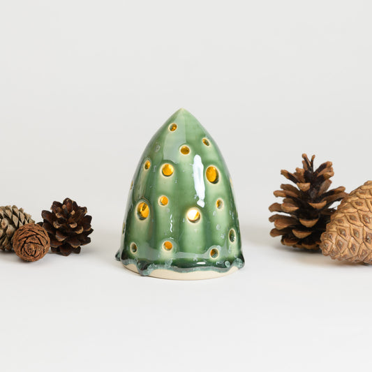 Christmas Tree - Carved Medium Moss