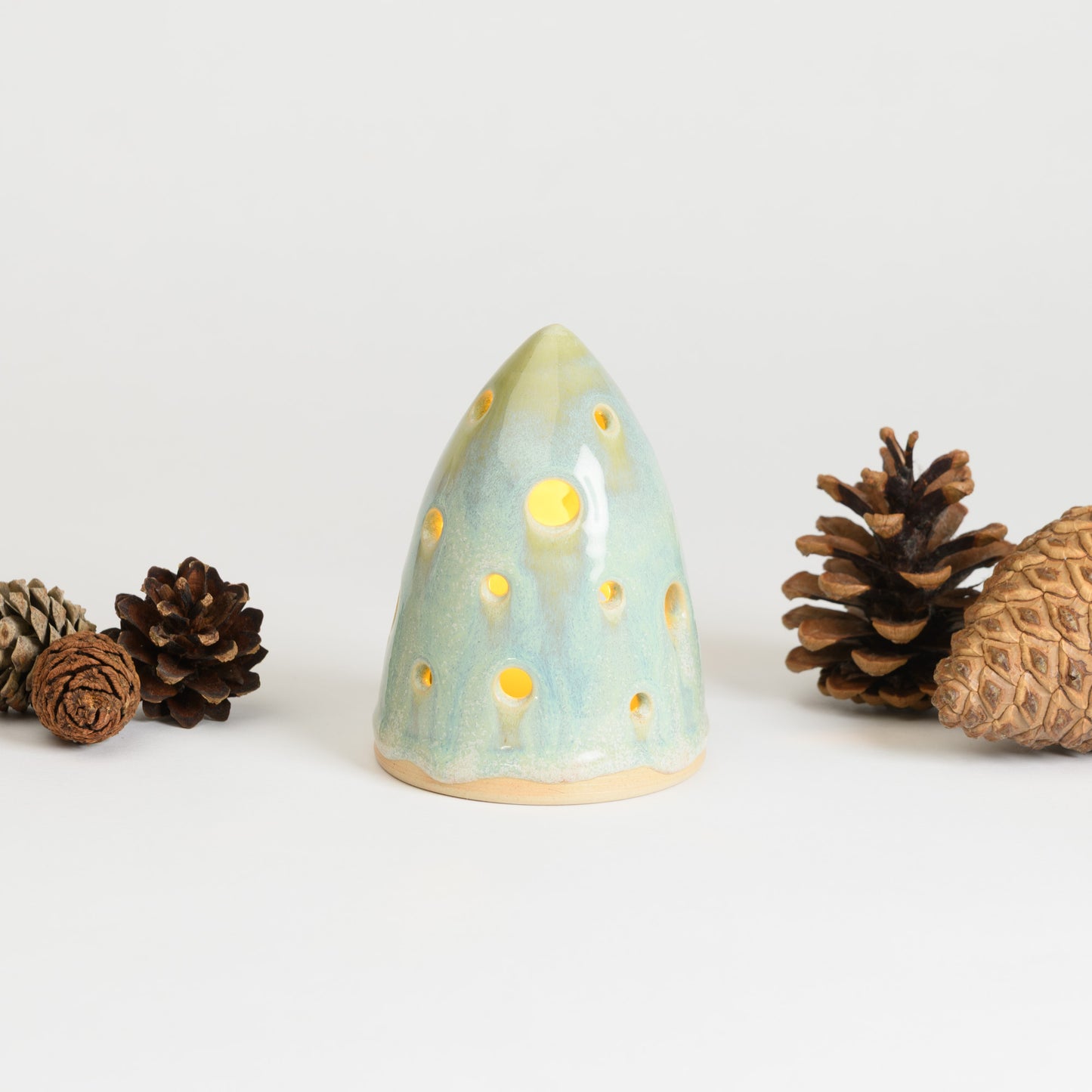 Christmas Tree - Carved Small Seafoam