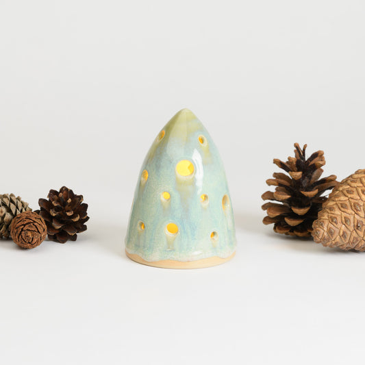 Christmas Tree - Carved Small Seafoam