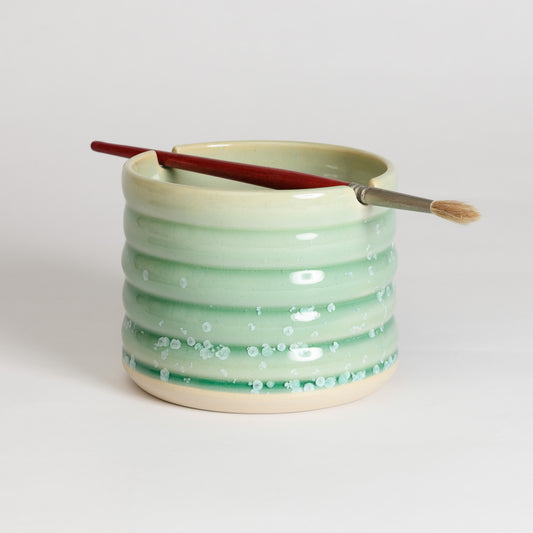 Brush Washer Cup - Crystal Mint