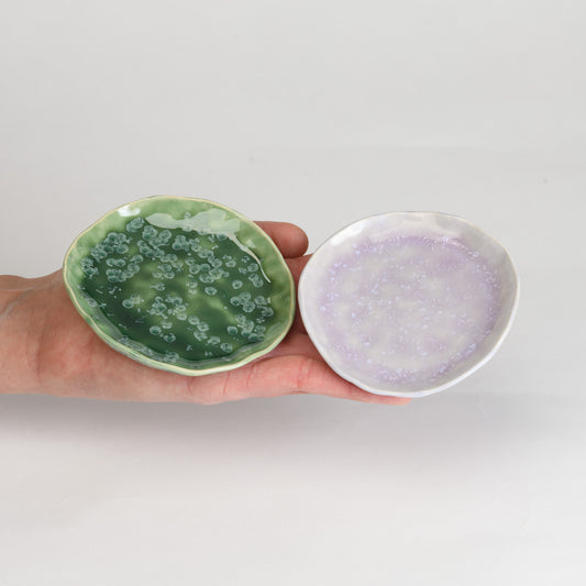 Set of 2 Jewellery Dishes - Moss and Lilac (second)