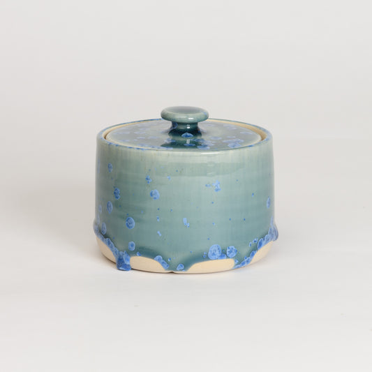 Salt / Sugar Pot - Crystal Teal (second)