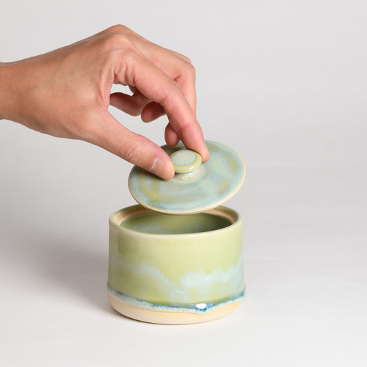 Salt/Sugar Pot - Seafoam