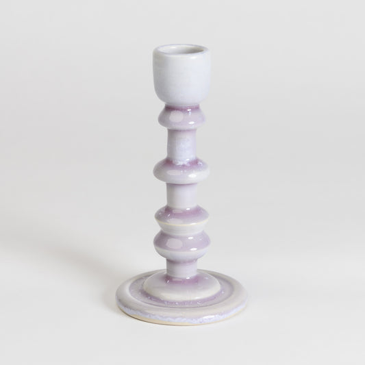 Tall Candlestick - Crystal Lilac