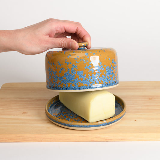Butter Dish - Crystal Amber