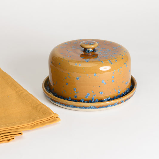 Butter Dish - Crystal Amber