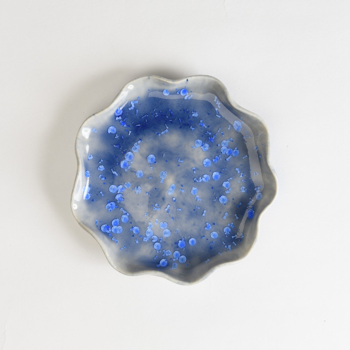 Jewellery Dish Wavy - Crystal Blue