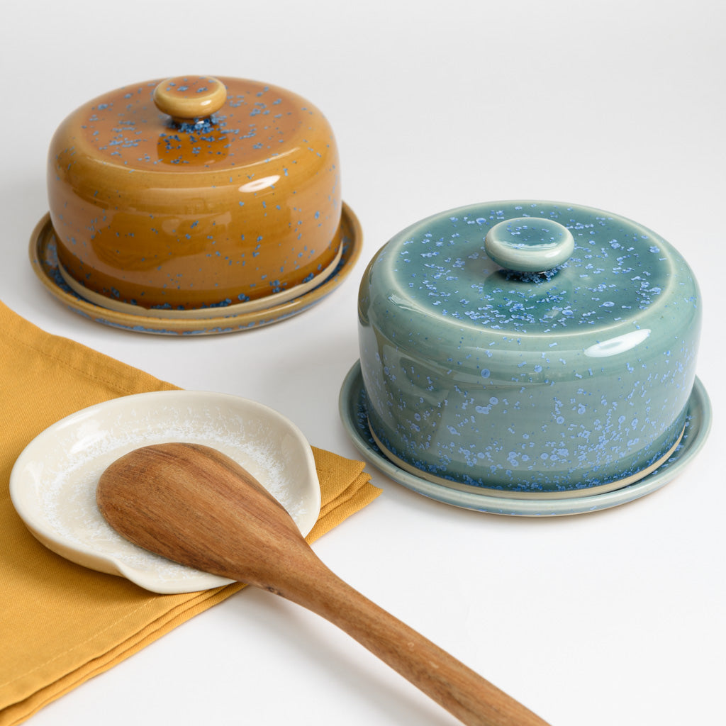 Handmade ceramic butter dishes and spoon rests