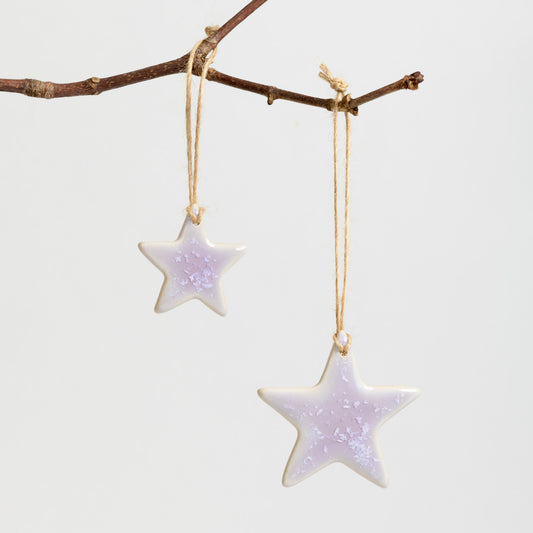 Christmas Ornament - Star - Crystal Lilac