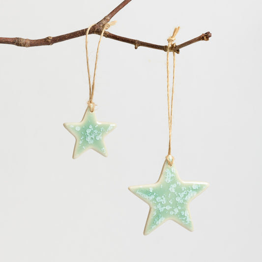 Christmas Ornament - Star - Crystal Green
