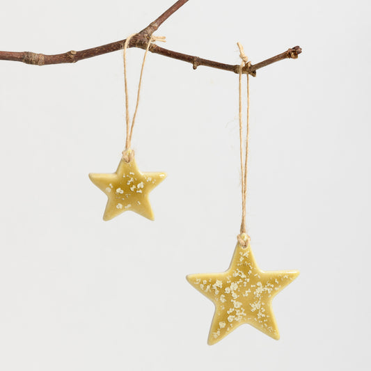 Christmas Ornament - Star - Crystal Antique Gold