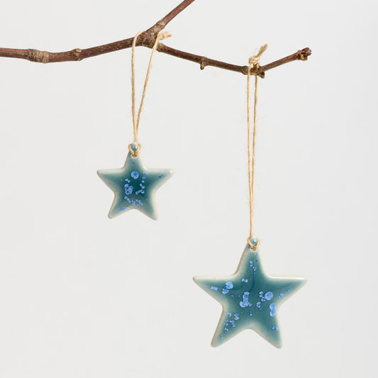 Christmas Ornament - Star - Crystal Teal