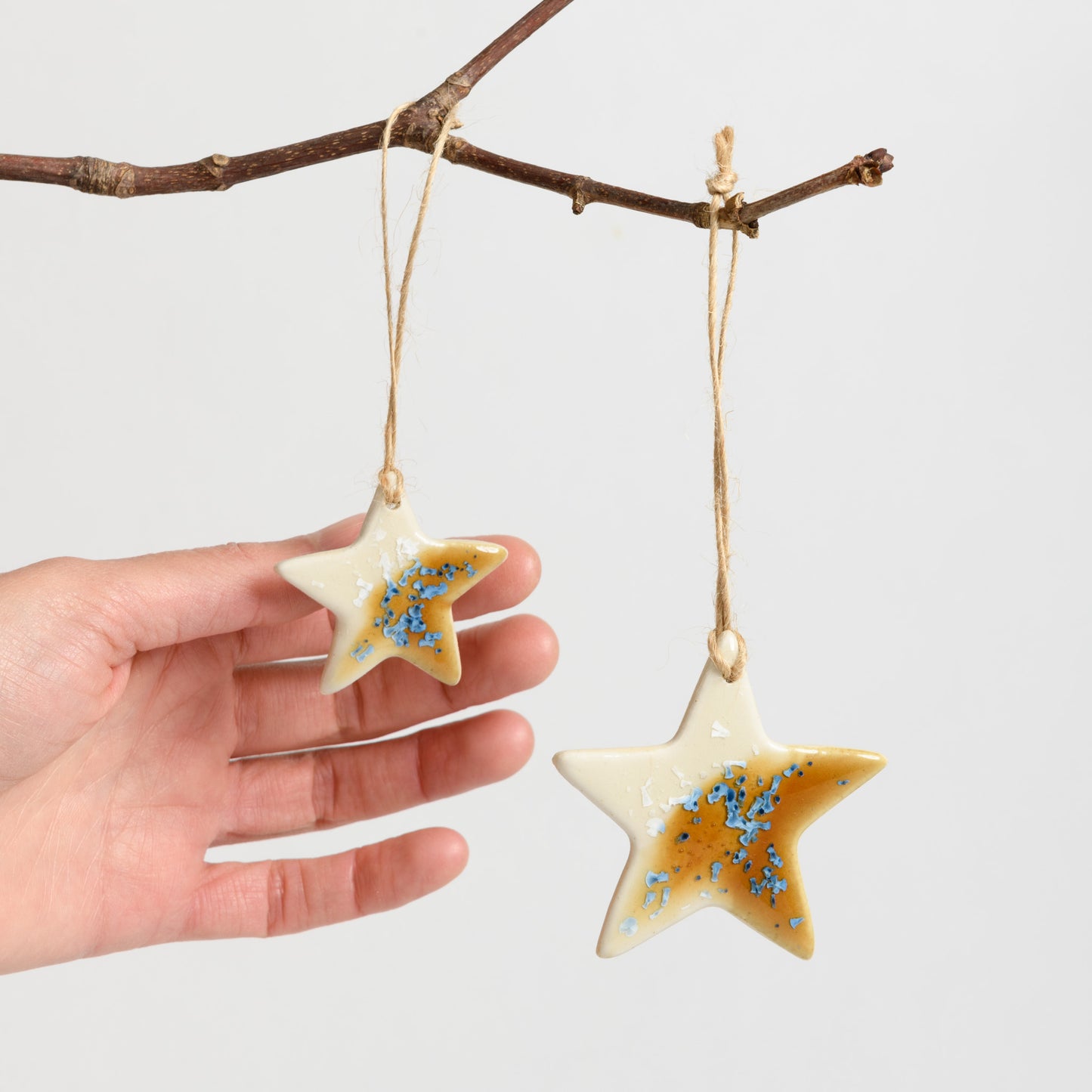 Christmas Ornament - Star - Ombre Amber