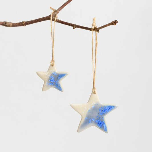Christmas Ornament - Star - Ombre Blue