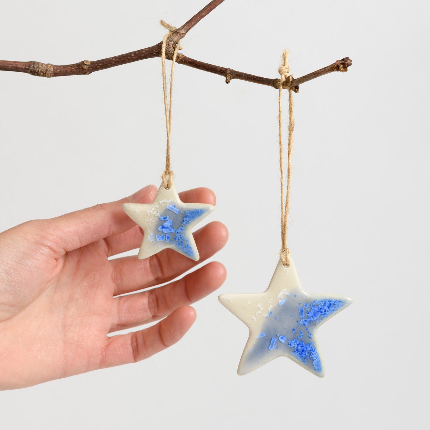 Christmas Ornament - Star - Ombre Blue