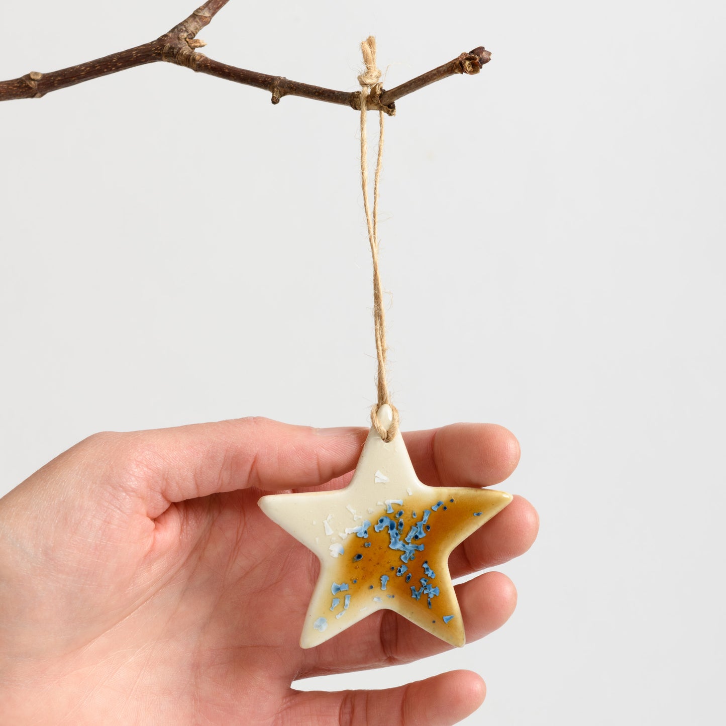 Christmas Ornament - Star - Ombre Amber