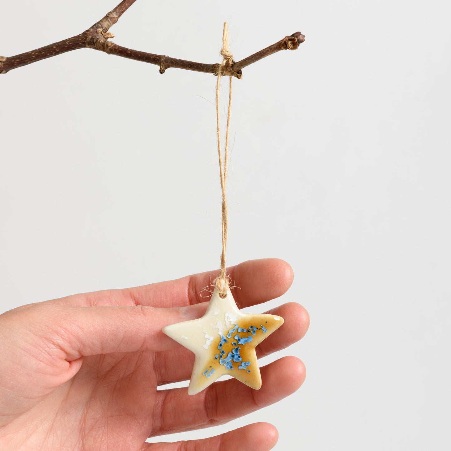 Christmas Ornament - Star - Ombre Amber