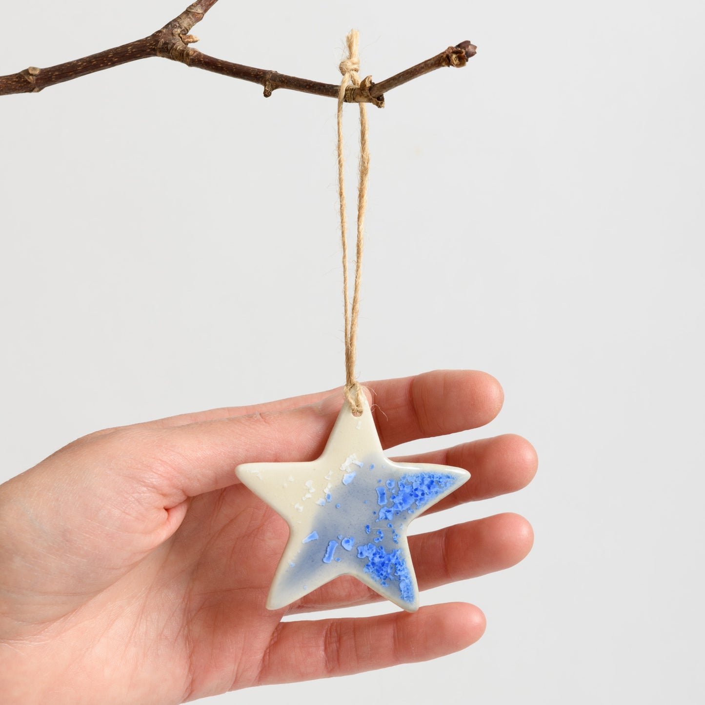 Christmas Ornament - Star - Ombre Blue