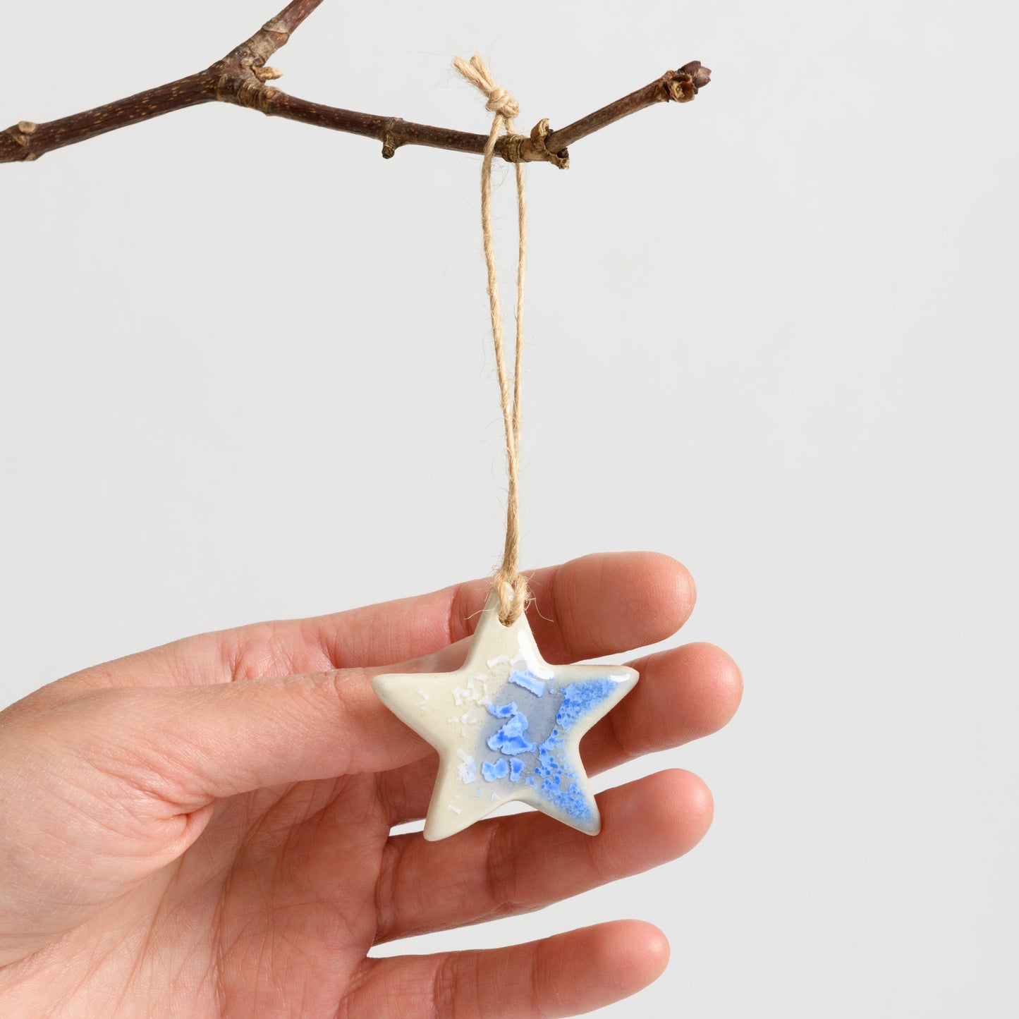 Christmas Ornament - Star - Ombre Blue